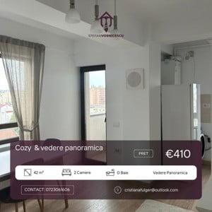 Se inchiriaza apartament cozy cu vedere panoramica