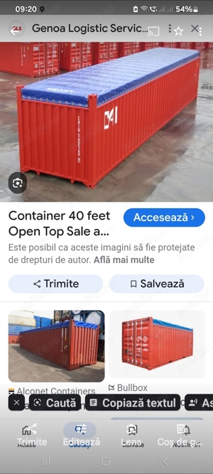 prelată OT container 40 made in Italia culoarea albastră de calitate  - imagine 3