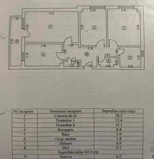 Închiriez Ap.3 camere complet mobilat și utilat. Zona Icil.Centrala proprie.3 4 - imagine 9