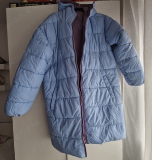 Geaca reversibila cu gluga albastru   lila, 12 ani - imagine 5