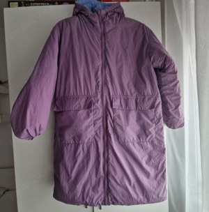 Geaca reversibila cu gluga albastru   lila, 12 ani - imagine 3