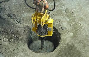 Foreza cu snec elicoidal produs Digga-M3, echipament pentru forat gropi, atasament pentru excavator - imagine 3