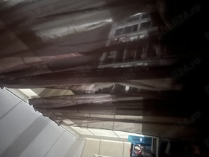 2 perdele -voal organtza,maro,dimensiuni 220 cm(inaltime)x140cm(latime)