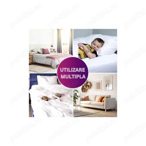 Pled absorbant impermeabil, aleza lavabila, tampa reutilizabila pentru animale de companie 80x90 cm - imagine 3