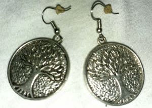 cercei imprimati cu copacul vietii