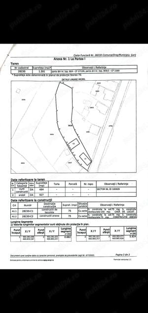 Vinzare teren intravilan comuna Sant str.Principala 555 - imagine 2