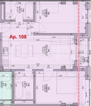 Apartament cu 3 camere, 55.3 mp, într-un bloc nou, zona ultracentral