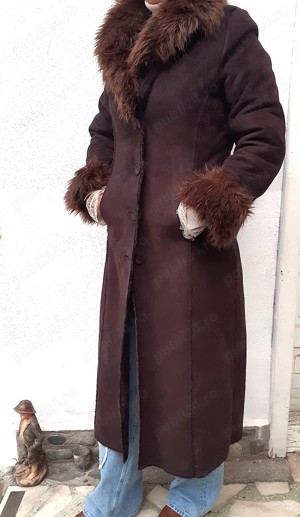 Cojoc blăniță sintetică femei M palton haină blană damă