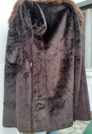Cojoc blăniță sintetică femei M palton haină blană damă - imagine 5
