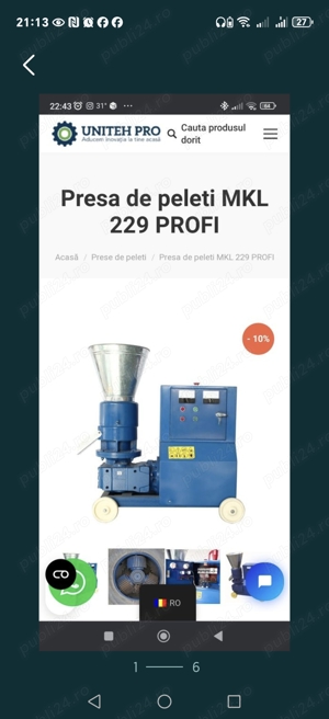 Presa de peleți MKL229 PROFI