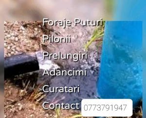 Foraje puțuri de apa 10-100m