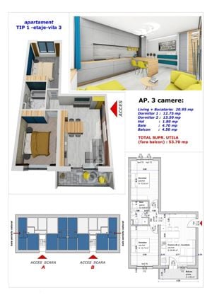 Apartament modern cu 3 camere, finisaje premium – Șelimbăr - imagine 5