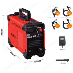 Aparat de sudură invertor MMA 400A, cu mască, cabluri și cutie transport - imagine 3