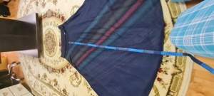 fusta dama bleumarin  din stofa 