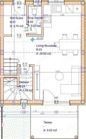 Duplex 3 camere in Chisoda. La asfalt. Complex rezidential nou - imagine 7