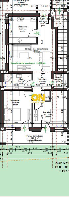 Apartament cu 3 camere, 2 bai, curte proprie, parcare si boxa 40 mp - imagine 3