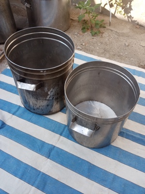 Vand cazan distilare rachiu , si doua cazane inox ,fara capac ,2 mm. - imagine 3