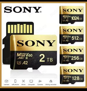 Card Memorie PREMIUM SONY GOLD MicroSD, UltraRapid 256, 512, 1024 GB & 2TB