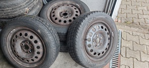Jante tabla vw Sharan cu anvelope de iarna 195/60 R16 C Barum - imagine 1
