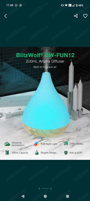 Umidificator, difuzor de aroma Blitzwolf  - imagine 3