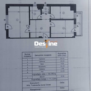 APARTAMENT 2 CAMERE, PODU DE FIER, BD. C.A. ROSETTI, MOBILAT SI UTILAT 71 MP - imagine 10