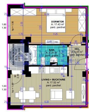 2 Camere-Etaj 2-Bloc Nou-47mp-Loc parcare-TVA inclus-Ciuperca 1 Mai - imagine 7