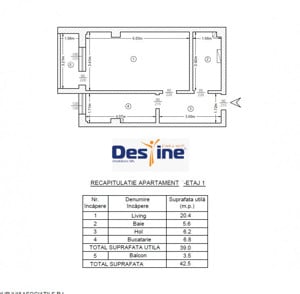 Bucium-Visan - Apartament 1 cameră decomandat 42,5 mp  - imagine 2