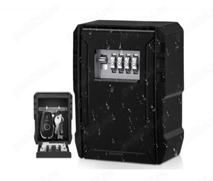 Cutie metalica cu cifru pentru depozitare chei, Caseta exterioara impermeabila, rezistenta