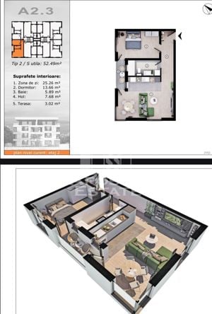 Apartamente cu 2 camere, etaj intermediar, bloc nou, Torontalului - imagine 8