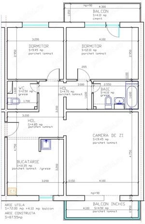 Apartament 3 camere , decomandat, confort 1, zona Elisabetin-Spital Judetean - imagine 9