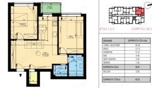 Apartament 3 camere - imagine 2