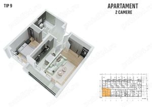 Apartament 2 camere decomandat 62.85 mp | Etaj 2 | Bloc Nou | Metrou Berceni - imagine 2