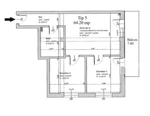 Apartament 3 camere balcon loc parcare zona Triajului Selimbar - imagine 3