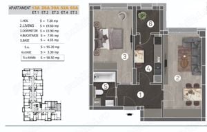 [GRAND ARENA ]Apartament 2 camere decomandat 58mp - Etaj Intermediar - imagine 2