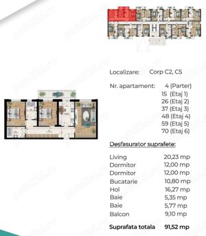 [PASARELA BERCENI] Apartament 3 camere decomandat | 91.52 mp | Bloc Nou - imagine 2