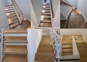 Scari din lemn masiv de stejar