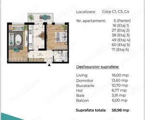 Metrou Berceni -Ap 2 Camere decomandat 60 mp - imagine 2