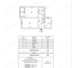  Vanzare apartament cu 2 camere, Micro 20, stradal, parter, pret 54900 euro - imagine 11