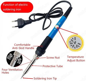 Ciocan de lipit 60W cu temperatura reglabila + accesorii - imagine 2