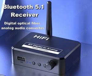 Adaptor receptor bluetooth cu antena + convertor digital analog 3-in-1