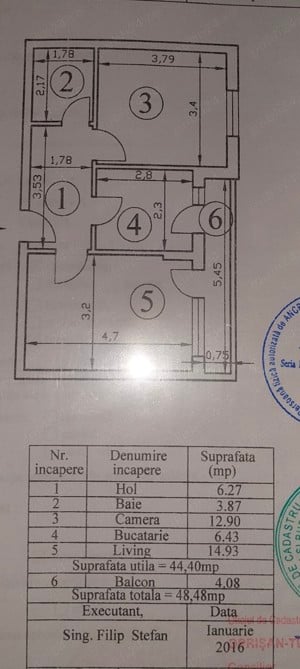 Popesti Leordeni   Str. Fermei, ap. 2 camere, cf.1, decomandat - imagine 5