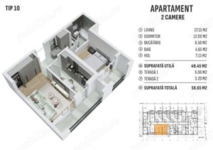 Metrou Berceni - Apartament 2 camere - imagine 2