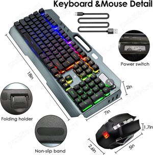 Tastatura wireless Mamba Snake K670-RGB - imagine 2