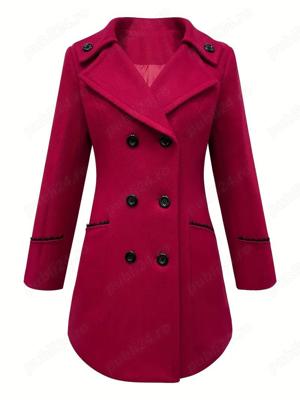 Palton Dama Elegant - Palton Dama Iarna - Paltoane Dama din Lână - imagine 3