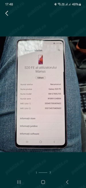 Samsung S 20 FE 128GB - imagine 3