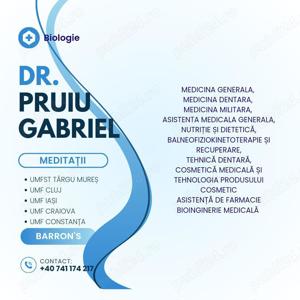 Ofer meditatii pentru admiterea la medicina si promovarea examenului de bacalaureat la biologie