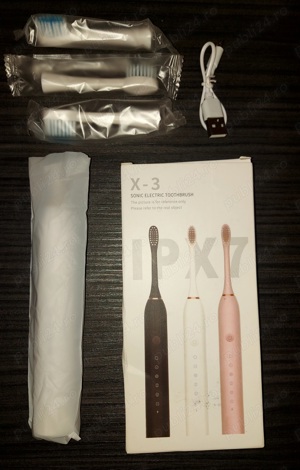 Periuță dinți ultrasonică 42.000 vibrații pe secundă, cu acumulator - imagine 5