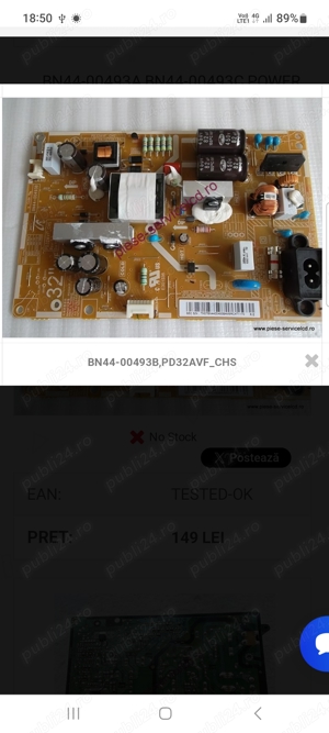 BN44--00493B(BN41-1795A)-Sursă Tv Samsung UE32EH5000 - imagine 2