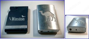2 brichete piezo de colecție, CAMEL și WINSTON