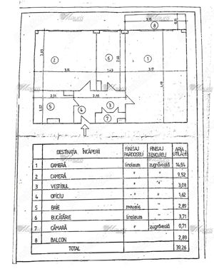 2 Camere decomandat 39.26 mp an 1974 etaj 8 Str. Herta Mega Mall Pantelimon  - imagine 9